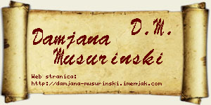 Damjana Mušurinski vizit kartica